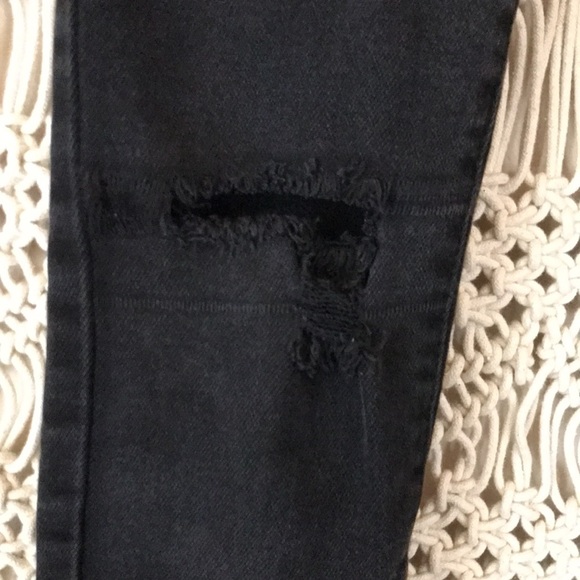 Just Black distressed sz 25 black skinny jeans - Picture 5 of 10